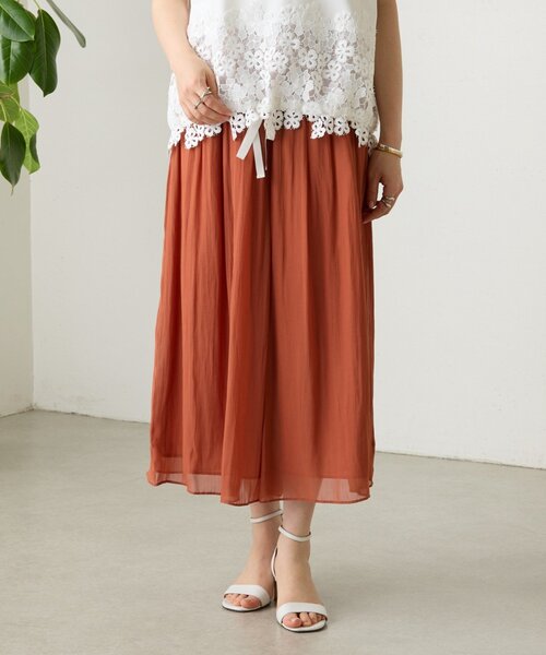 BEARDSLEY(ビアズリー)の「NEWシワシフォンギャザーパンツ(その他パンツ・レディース・カーキ/ブラウン/ブラック/オレンジ・2/1/0)」の20枚目の写真