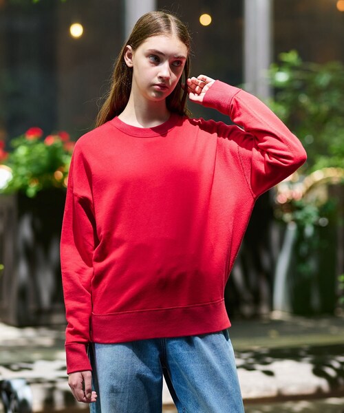 DRESSTERIOR（ドレステリア）の「コットン裏毛プルオーバー（スウェット・レディース・オフホワイト/ダークグレー/ワインレッド・34/36/38）」の13枚目の写真