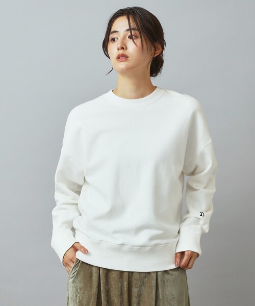 新品未使用♡ドレステリア　オーガニックコットン裏毛プルオーバーオフホワイト38 DRESSTERIOR トレーナー スウェット 「洗える/日本製
