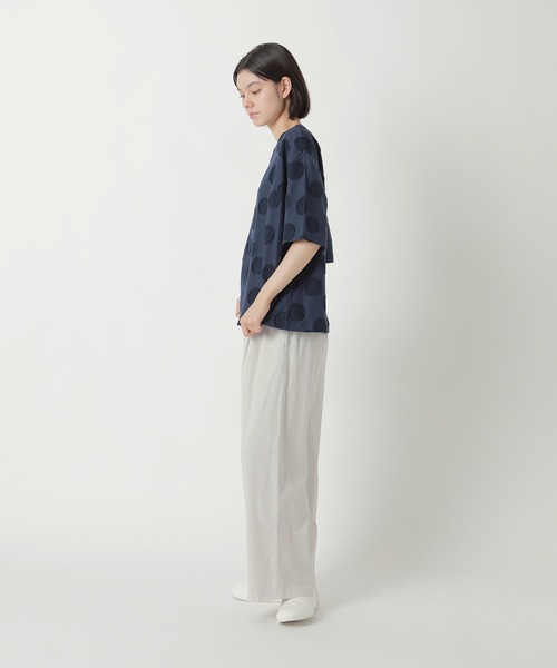Plantation（プランテーション）の「カットドットJQ / カットソー / (O)（Tシャツ/カットソー・レディース・ホワイト/ネイビー/ライトグレー・M size）」の6枚目の写真