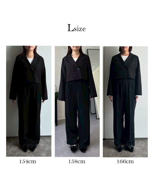 prose verse（プロズヴェール）の「ショート丈テーラードジャケット（テーラードジャケット・レディース・ブラック・MEDIUM/LARGE）」の18枚目の写真