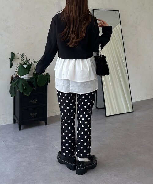 prose verse（プロズヴェール）の「ショート丈テーラードジャケット（テーラードジャケット・レディース・ブラック・MEDIUM/LARGE）」の3枚目の写真