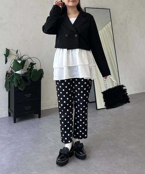 prose verse（プロズヴェール）の「ショート丈テーラードジャケット（テーラードジャケット・レディース・ブラック・MEDIUM/LARGE）」の5枚目の写真