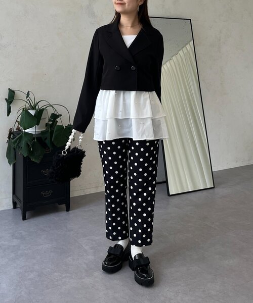 prose verse（プロズヴェール）の「ショート丈テーラードジャケット（テーラードジャケット・レディース・ブラック・MEDIUM/LARGE）」の9枚目の写真