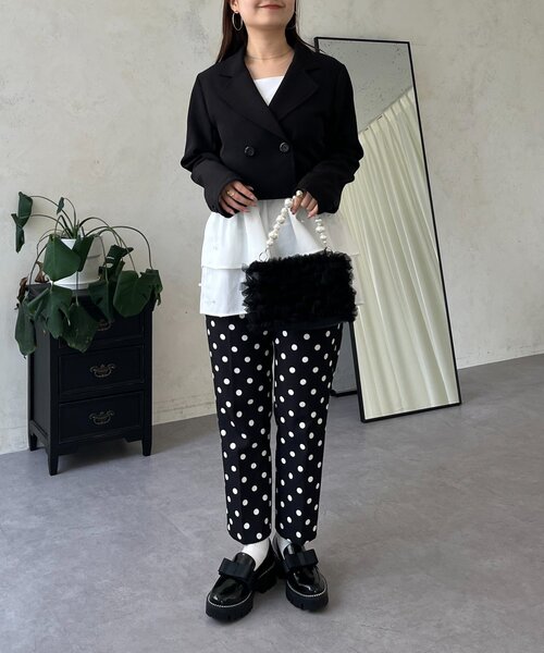 prose verse（プロズヴェール）の「ショート丈テーラードジャケット（テーラードジャケット・レディース・ブラック・MEDIUM/LARGE）」の10枚目の写真