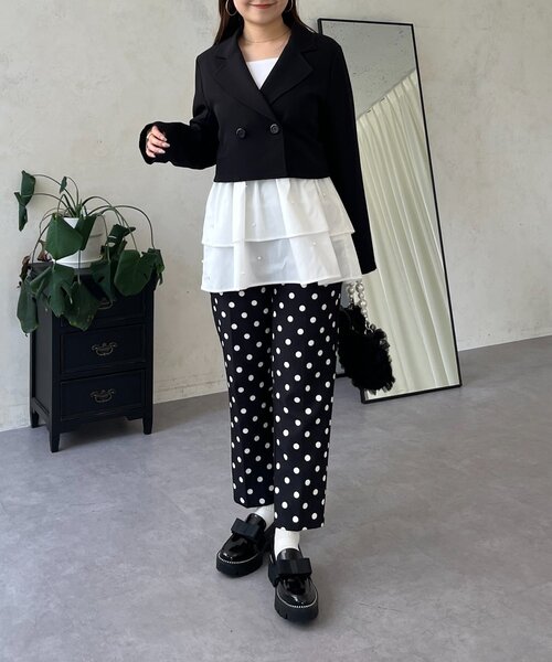 prose verse（プロズヴェール）の「ショート丈テーラードジャケット（テーラードジャケット・レディース・ブラック・MEDIUM/LARGE）」の11枚目の写真