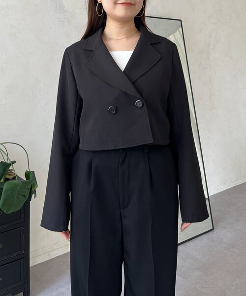 prose verse（プロズヴェール）の「ショート丈テーラードジャケット（テーラードジャケット・レディース・ブラック・MEDIUM/LARGE）」の12枚目の写真