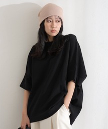 コットンワッフル7分袖ドルマンTシャツ