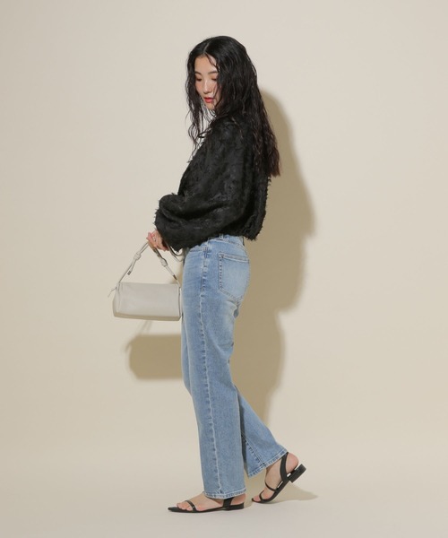 GLOBAL WORK（グローバルワーク）の「ジャガードボレロ/599661（シャツ/ブラウス・レディース・ブラック/オフホワイト・MEDIUM/LARGE）」の11枚目の写真