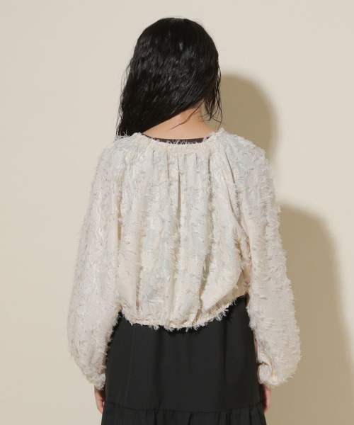 GLOBAL WORK（グローバルワーク）の「ジャガードボレロ/599661（シャツ/ブラウス・レディース・ブラック/オフホワイト・MEDIUM/LARGE）」の19枚目の写真