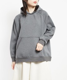 gomme（ゴム）の「ダンボールニット　ラインパーカー（パーカー）」