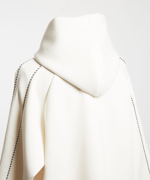 gomme（ゴム）の「ダンボールニット　ラインパーカー（パーカー・レディース・アイボリー/ブラック/チャコールグレー・MEDIUM）」の22枚目の写真