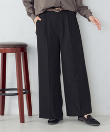 COMME CA ISM | 【セットアップ対応】ポリエステルレーヨン ワイドパンツ(その他パンツ)
