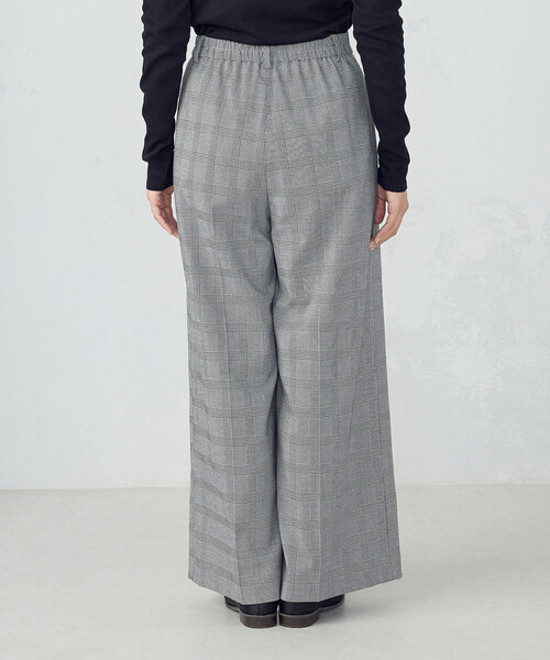 COMME CA ISM（コムサイズム）の「【セットアップ対応】ポリエステルレーヨン　ワイドパンツ（その他パンツ・レディース・ブラック/チェック・LARGE/X-LARGE/SMALL/MEDIUM）」の15枚目の写真