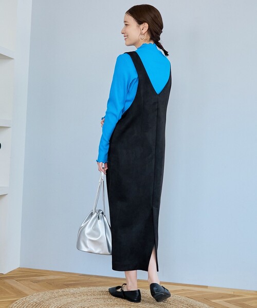 coen（コーエン）の「スエードライクジャンスカ（ジャンパースカート・レディース・ブラック/ダークブラウン/ベージュ・M/L）」の6枚目の写真