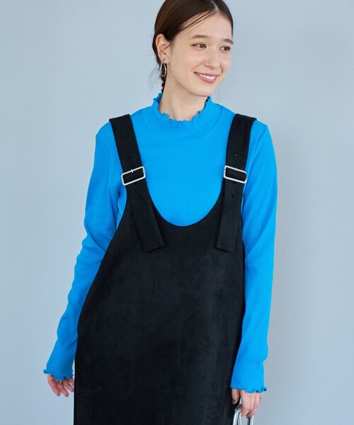 coen（コーエン）の「スエードライクジャンスカ（ジャンパースカート・レディース・ブラック/ダークブラウン/ベージュ・M/L）」の7枚目の写真