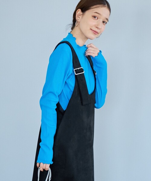 coen（コーエン）の「スエードライクジャンスカ（ジャンパースカート・レディース・ブラック/ダークブラウン/ベージュ・M/L）」の8枚目の写真