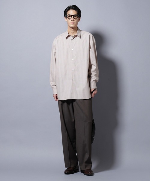 NANO universe（ナノユニバース）の「｢SIDOGRAS-VENICE｣ オルタネイトストライプシャツ（シャツ/ブラウス・メンズ・サックスブルー/ホワイト/ベージュ・L/M/S）」の7枚目の写真