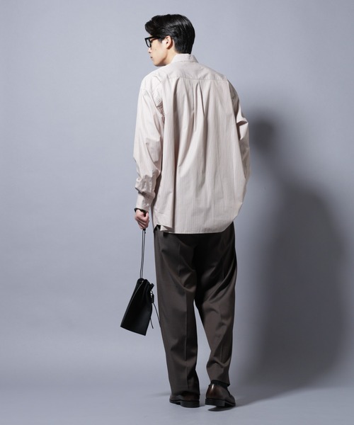 NANO universe（ナノユニバース）の「｢SIDOGRAS-VENICE｣ オルタネイトストライプシャツ（シャツ/ブラウス・メンズ・サックスブルー/ホワイト/ベージュ・L/M/S）」の10枚目の写真