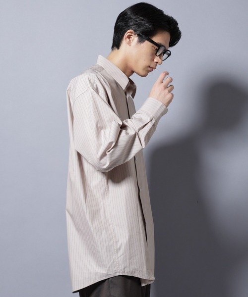 NANO universe（ナノユニバース）の「｢SIDOGRAS-VENICE｣ オルタネイトストライプシャツ（シャツ/ブラウス・メンズ・サックスブルー/ホワイト/ベージュ・L/M/S）」の5枚目の写真