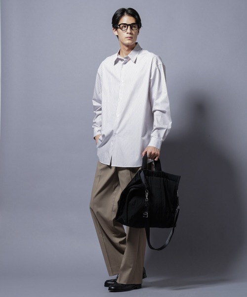 NANO universe（ナノユニバース）の「｢SIDOGRAS-VENICE｣ オルタネイトストライプシャツ（シャツ/ブラウス・メンズ・サックスブルー/ホワイト/ベージュ・L/M/S）」の14枚目の写真