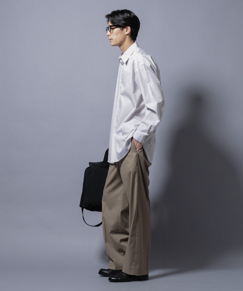 NANO universe（ナノユニバース）の「｢SIDOGRAS-VENICE｣ オルタネイトストライプシャツ（シャツ/ブラウス・メンズ・サックスブルー/ホワイト/ベージュ・L/M/S）」の16枚目の写真