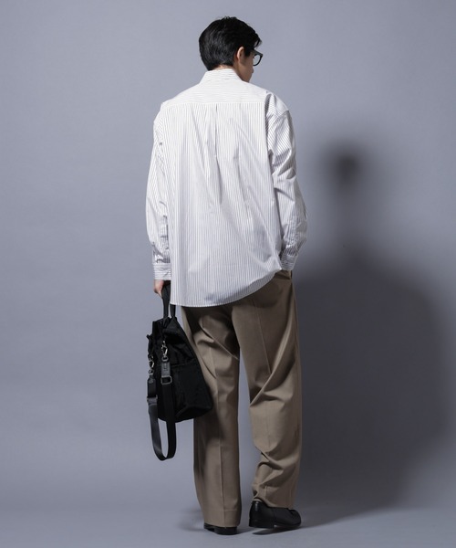 NANO universe（ナノユニバース）の「｢SIDOGRAS-VENICE｣ オルタネイトストライプシャツ（シャツ/ブラウス・メンズ・サックスブルー/ホワイト/ベージュ・L/M/S）」の18枚目の写真