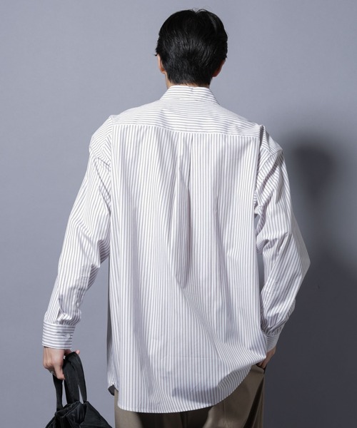 NANO universe（ナノユニバース）の「｢SIDOGRAS-VENICE｣ オルタネイトストライプシャツ（シャツ/ブラウス・メンズ・サックスブルー/ホワイト/ベージュ・L/M/S）」の13枚目の写真