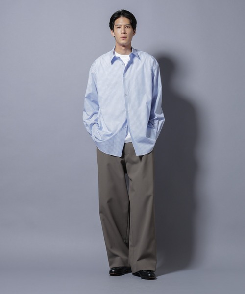 NANO universe（ナノユニバース）の「｢SIDOGRAS-VENICE｣ オルタネイトストライプシャツ（シャツ/ブラウス・メンズ・サックスブルー/ホワイト/ベージュ・L/M/S）」の19枚目の写真