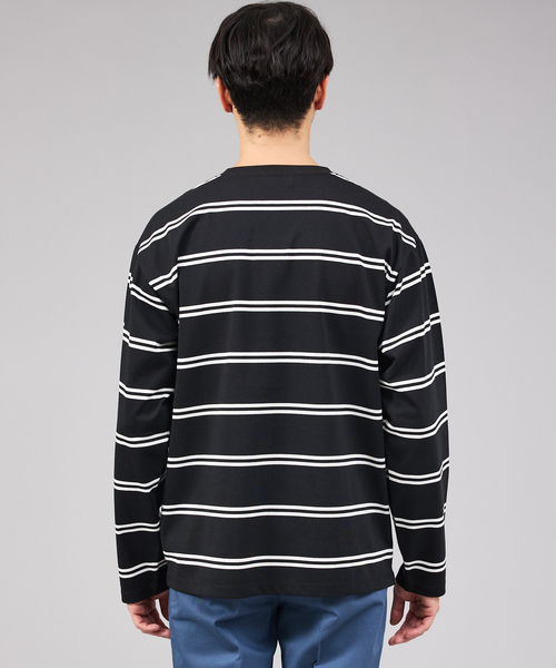 ABAHOUSE GRAY(アバハウスグレイ)の「ダブルライン ボーダー 長袖シャツ(Tシャツ/カットソー・メンズ・ブラウン系その他/グリーン/ホワイト/ブラック・46/48)」の7枚目の写真