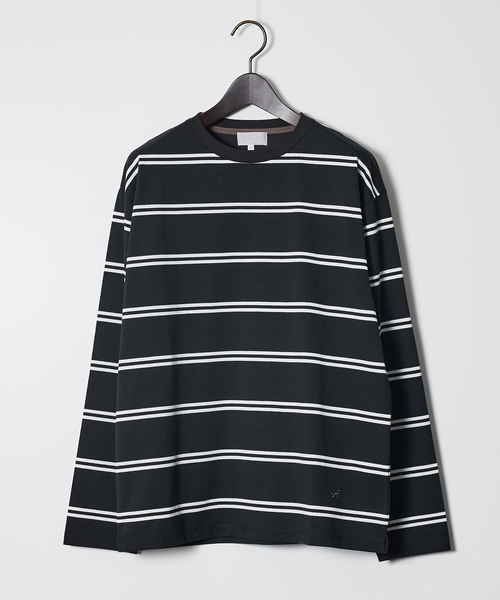 ABAHOUSE GRAY(アバハウスグレイ)の「ダブルライン ボーダー 長袖シャツ(Tシャツ/カットソー・メンズ・ブラウン系その他/グリーン/ホワイト/ブラック・46/48)」の13枚目の写真