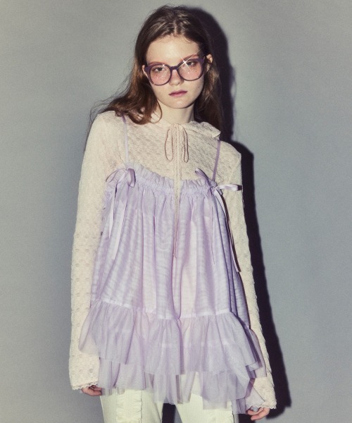 Candy Stripper（キャンディストリッパー）の「MIDNIGHT TULLE BABY ドール（その他トップス・レディース・ブラック/アイボリー/ラベンダー/ピンク・FREE）」の4枚目の写真