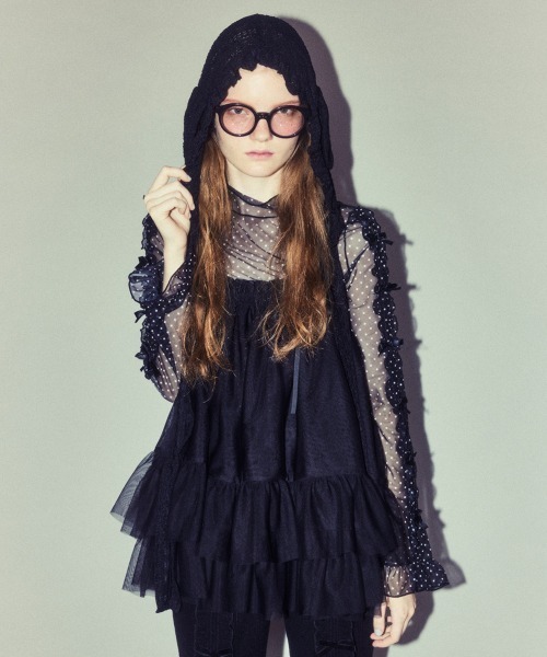 Candy Stripper（キャンディストリッパー）の「MIDNIGHT TULLE BABY ドール（その他トップス・レディース・ブラック/アイボリー/ラベンダー/ピンク・FREE）」の11枚目の写真