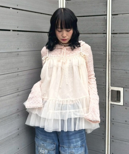 Candy Stripper（キャンディストリッパー）の「MIDNIGHT TULLE BABY ドール（その他トップス・レディース・ブラック/アイボリー/ラベンダー/ピンク・FREE）」の16枚目の写真