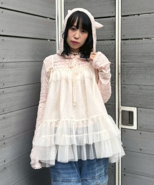 Candy Stripper（キャンディストリッパー）の「MIDNIGHT TULLE BABY ドール（その他トップス・レディース・ブラック/アイボリー/ラベンダー/ピンク・FREE）」の15枚目の写真