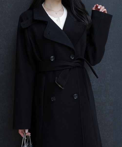 セール】2wayカラーベルト付きフレアコート（その他アウター）｜JUNOAH