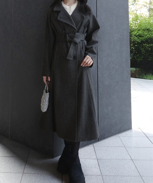 セール】2wayカラーベルト付きフレアコート（その他アウター）｜JUNOAH