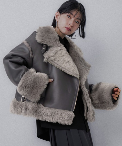 HARE（ハレ）の「フェイクムートンショートジャケット(HARE)（ムートン