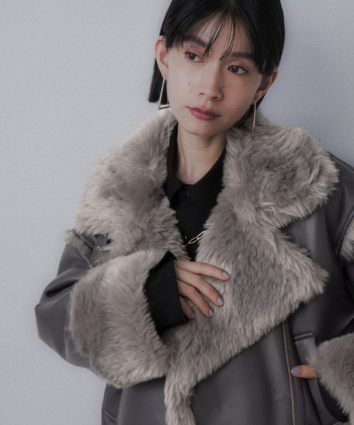 HARE（ハレ）の「フェイクムートンショートジャケット(HARE)（ムートン