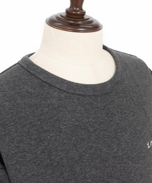1minute 1second（ワンミニットワンセカンド）の「msw1780-back fleece trainer with cursive embroidery トレーナー(1M25F150)（スウェット・メンズ・ホワイト/チャコール/ブラック・XL/L/M/S）」の15枚目の写真