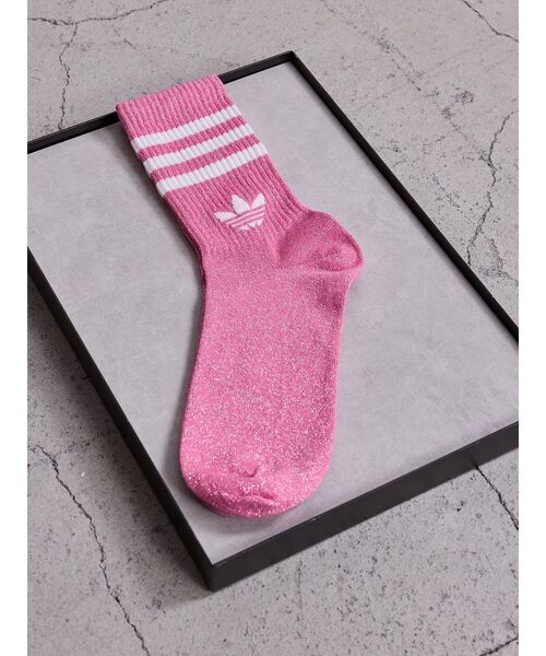 GYDA(ジェイダ)の「adidas 3S GLITTER CR 2(ソックス/靴下・レディース・ブラック/ピンク・FREE)」の8枚目の写真