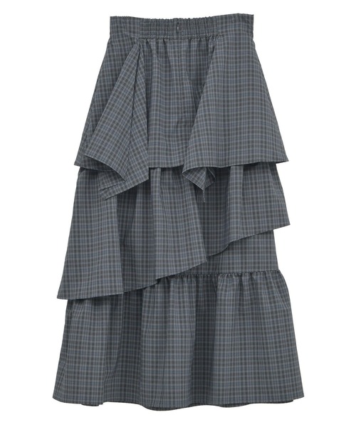 earth music&ecology（アースミュージックアンドエコロジー）の「ハイウエストランダムティアードチェックスカート（スカート・レディース・ブラウン系その他4/グレー系その他3・FREE）」の15枚目の写真