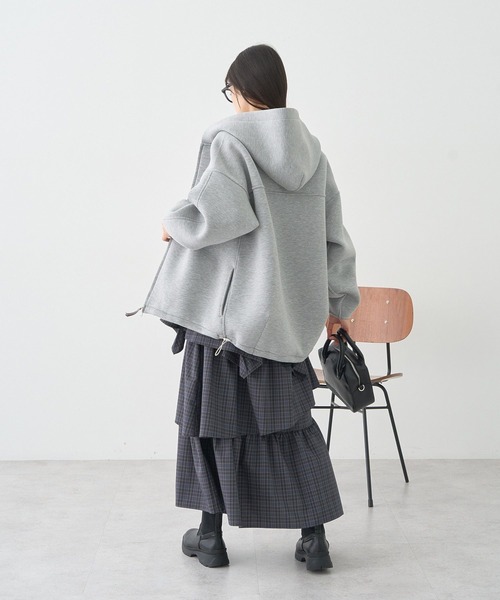 earth music&ecology（アースミュージックアンドエコロジー）の「ハイウエストランダムティアードチェックスカート（スカート・レディース・ブラウン系その他4/グレー系その他3・FREE）」の13枚目の写真