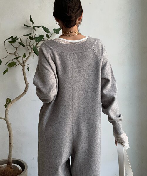 DouDou（ドゥドゥ）の「ニットオールインワン（つなぎ/オールインワン