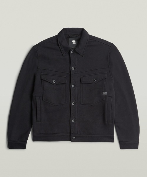 G-STAR（ジースター）の「Dakota Sweater Jacket/デニムジャケットスタイルスウェットブルゾン（ブルゾン・メンズ・ダークブラック・SMALL/X-SMALL/X-LARGE/MEDIUM/LARGE）」の6枚目の写真