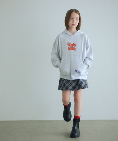 Russell Athletic（ラッセルアスレティック）の「【別注】＜RUSSELL ATHLETIC＞アグリースティック フーディー / パーカー / キッズ  140cm-150cm（パーカー・キッズ・オフホワイト/ライトグレー・150cm/140cm）」の3枚目の写真