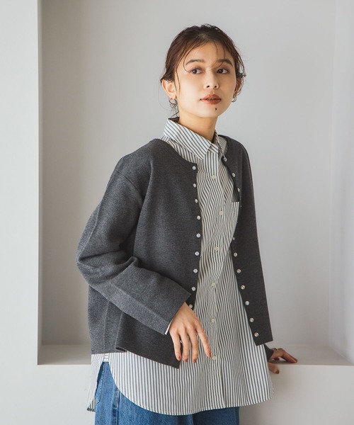 セール】【イージーケア】【選べる着丈】ストライプシャツ（シャツ