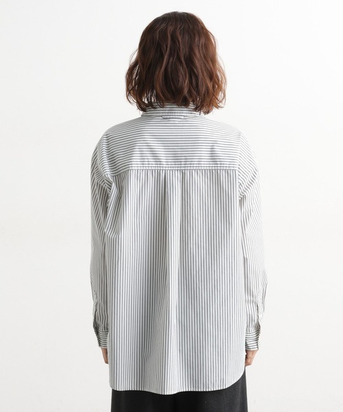 studio CLIP（スタディオクリップ）の「【イージーケア】【選べる着丈】ストライプシャツ（シャツ/ブラウス・レディース・その他4/その他1/その他2/その他3・BIG(L)/REGULAR）」の8枚目の写真