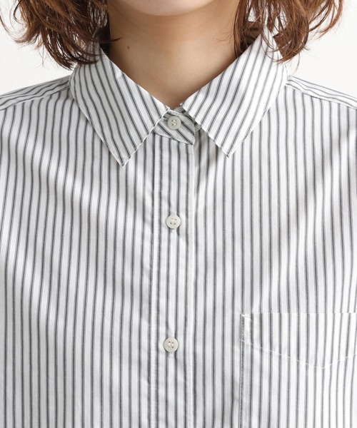 studio CLIP（スタディオクリップ）の「【イージーケア】【選べる着丈】ストライプシャツ（シャツ/ブラウス・レディース・その他4/その他1/その他2/その他3・BIG(L)/REGULAR）」の9枚目の写真