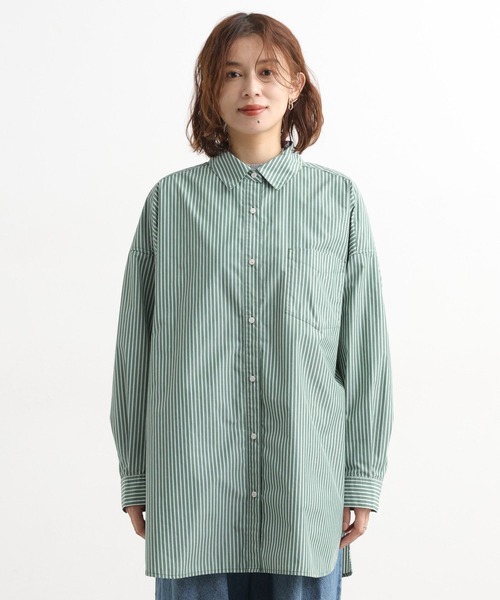 studio CLIP（スタディオクリップ）の「【イージーケア】【選べる着丈】ストライプシャツ（シャツ/ブラウス・レディース・その他4/その他1/その他2/その他3・BIG(L)/REGULAR）」の13枚目の写真